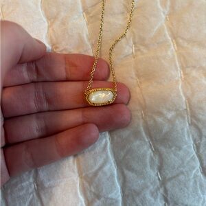 Kendra Scott Gold Necklace with White Pendant